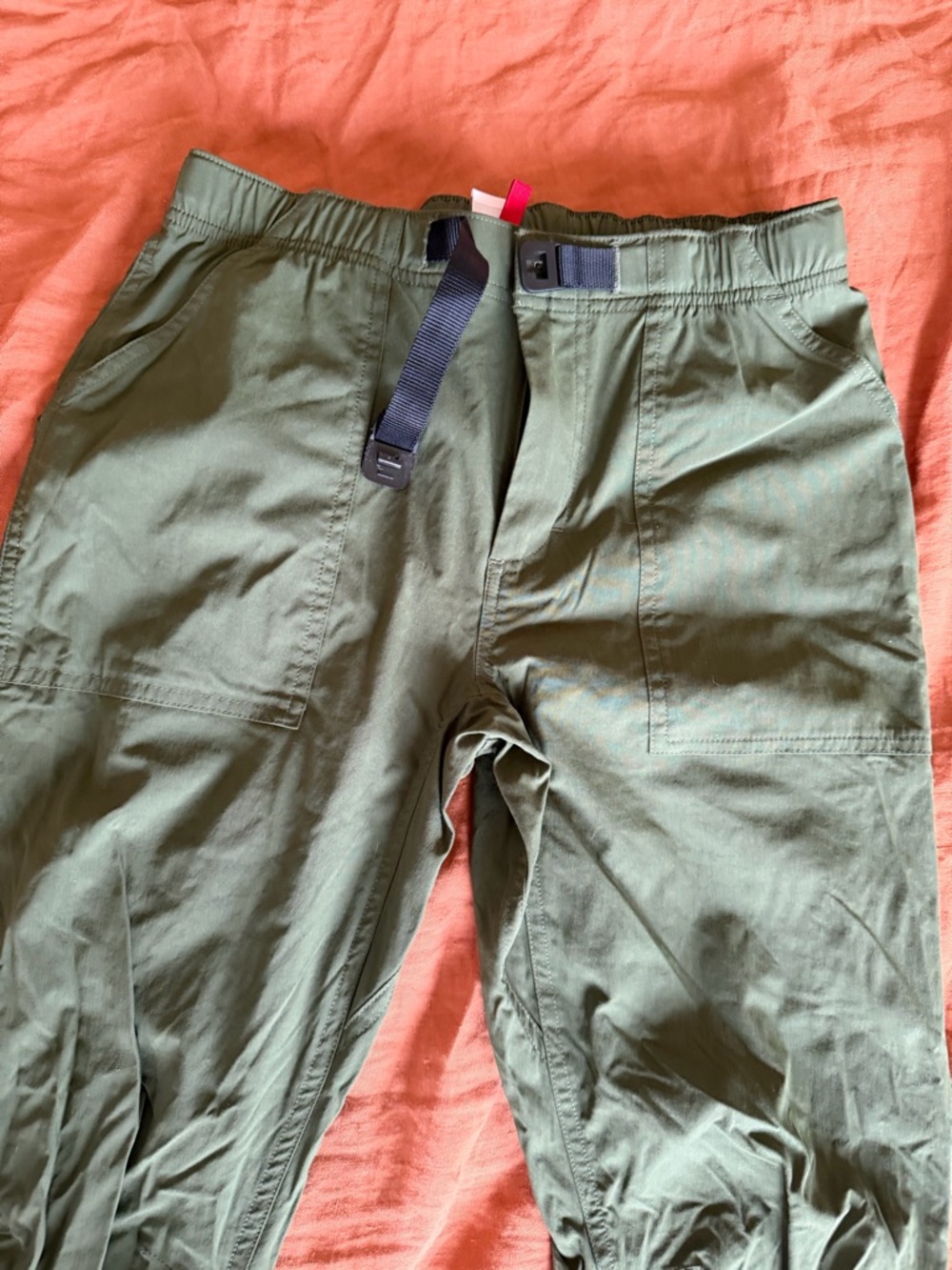 Topo Designs Olive Green Hiking Pants with Elastic Waist - Picture 2 of 5